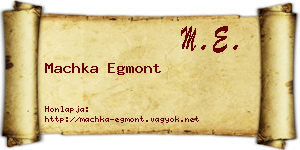 Machka Egmont névjegykártya
